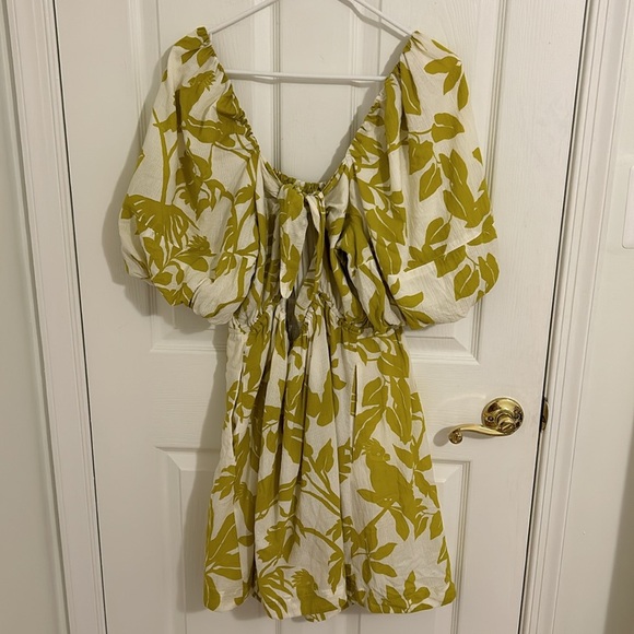 Anthropologie Maeve Feliciana Tropical Floral Mini Open Back Dress New Size XL - Picture 10 of 13